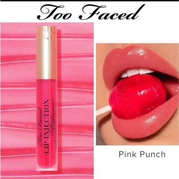 🌟🧚‍♀️PINK PUNCH Too Faced Lip Injection Extreme NWT - Picture 3 of 6